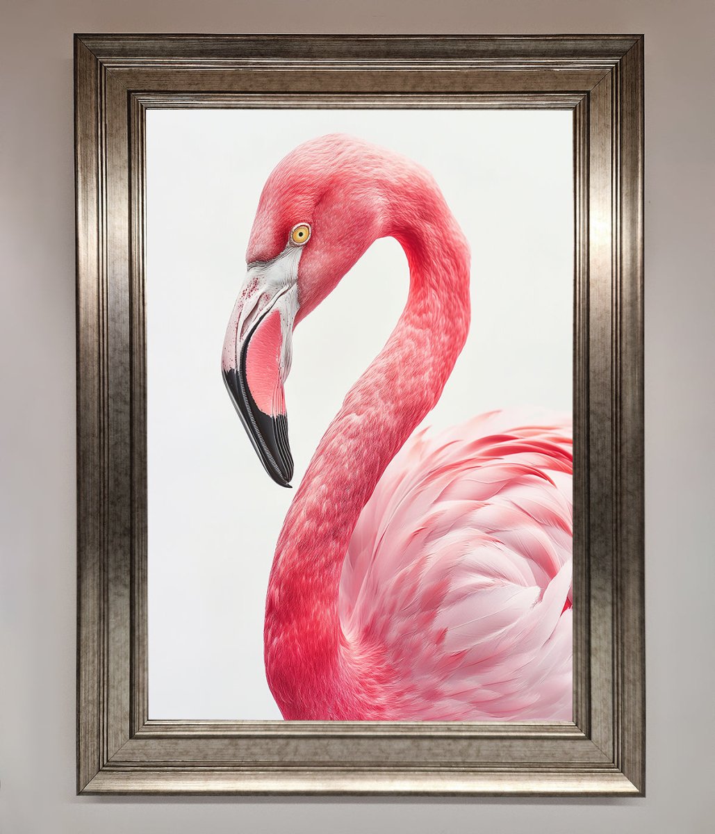 Pink Flamingo Stare Framed Print-5