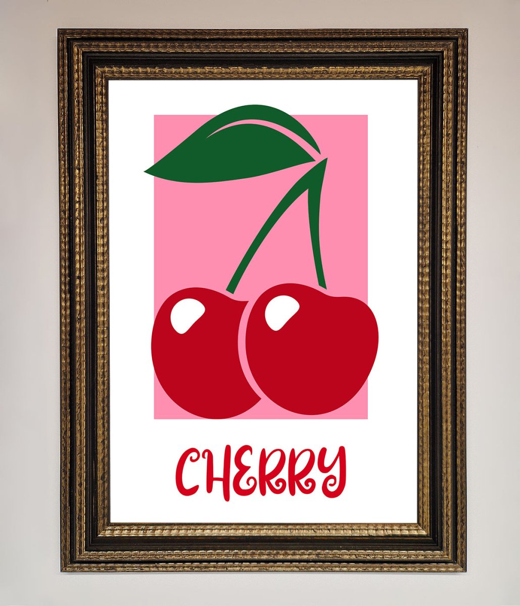 Red Cherries Modern Framed Poster-18