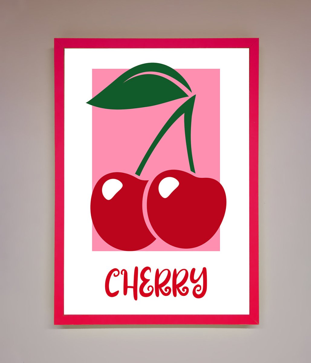 Red Cherries Modern Framed Poster-0