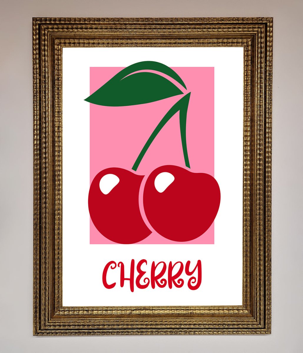 Red Cherries Modern Framed Poster-15