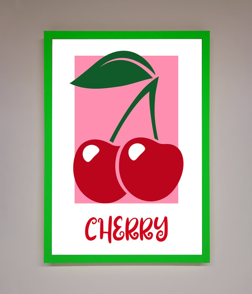 Red Cherries Modern Framed Poster-12