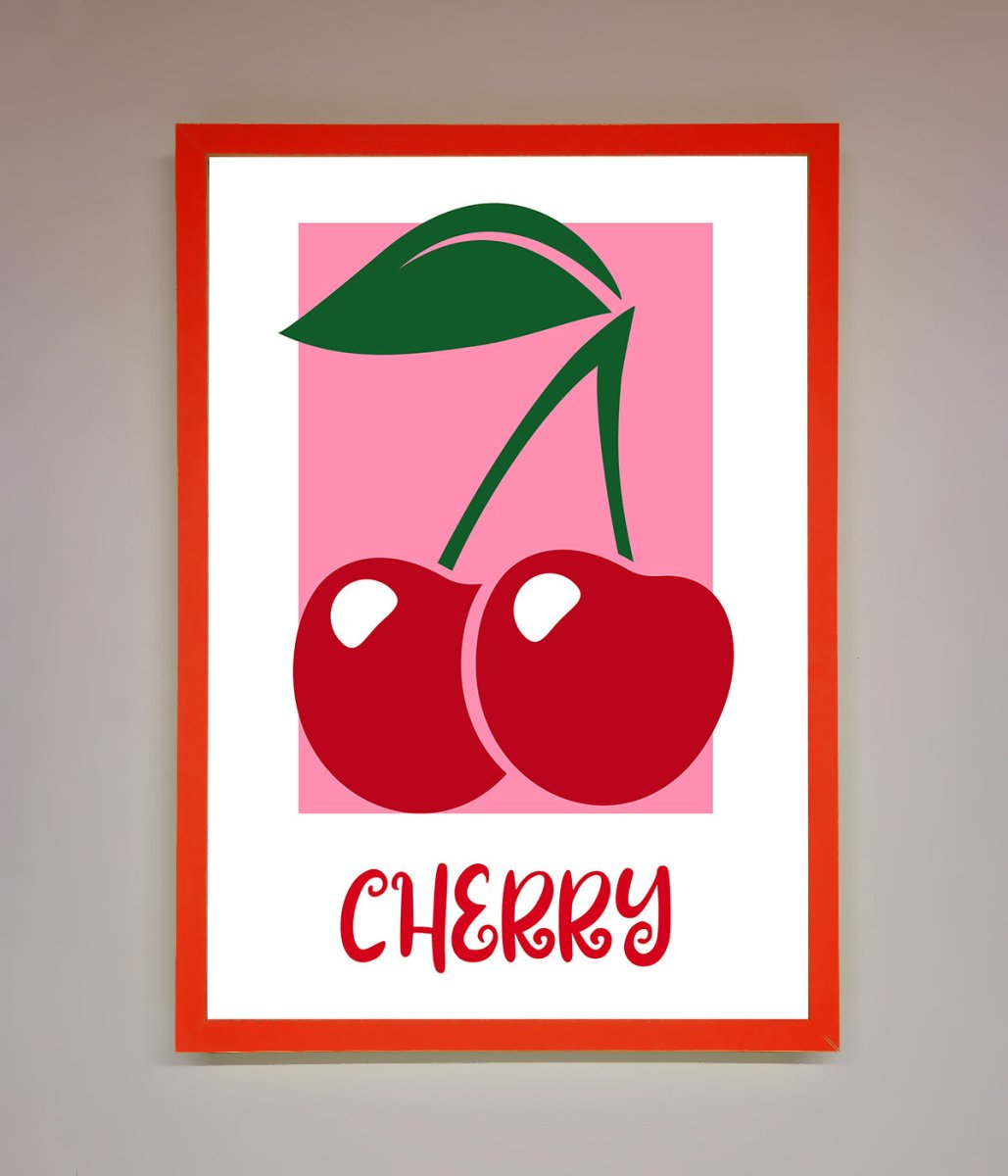 Red Cherries Modern Framed Poster-14