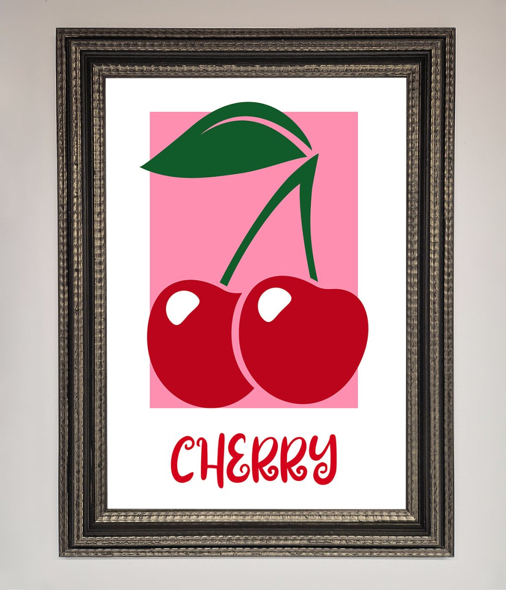 Red Cherries Modern Framed Poster-17