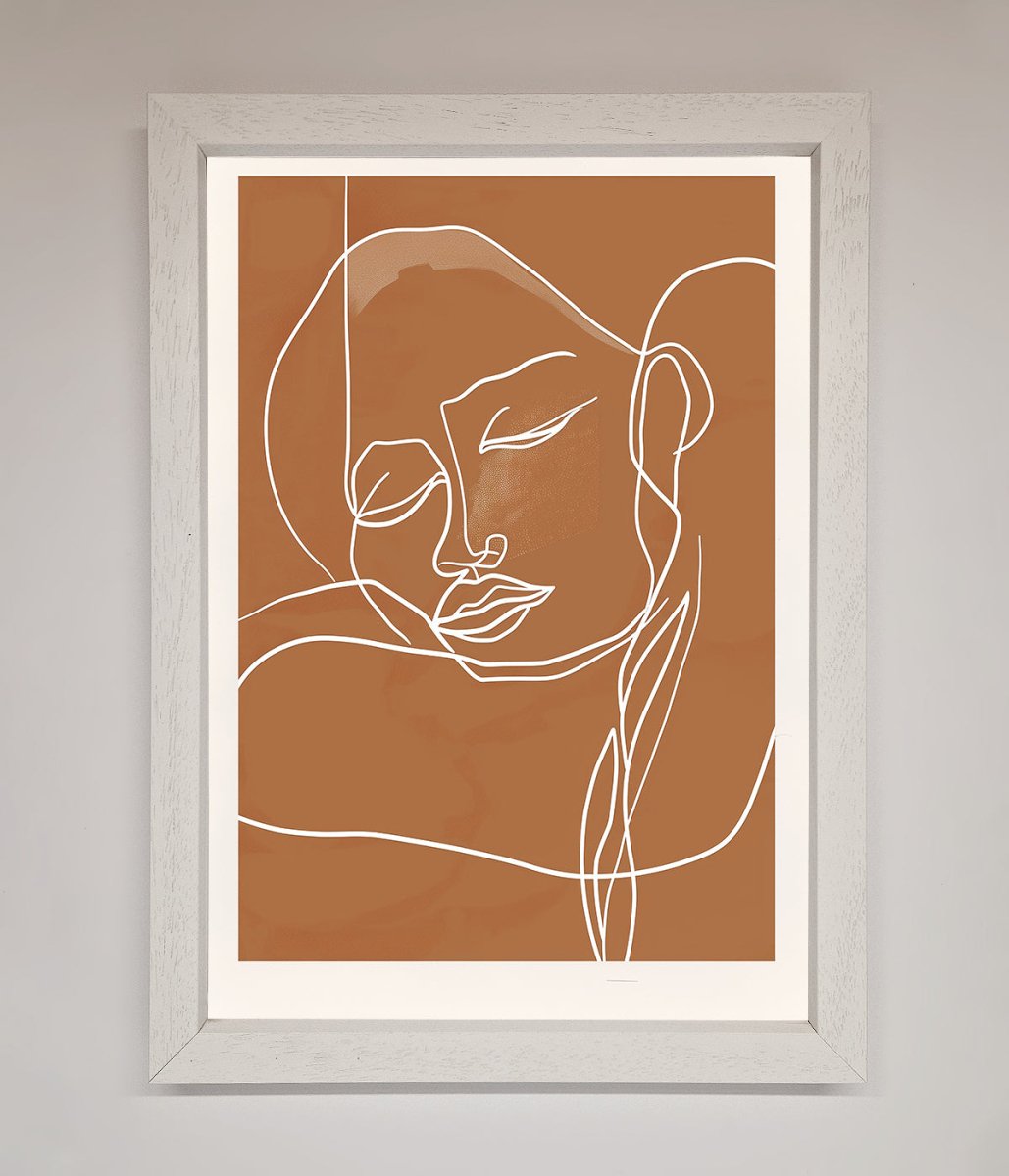 Sepia Lines Framed Wall Art-2