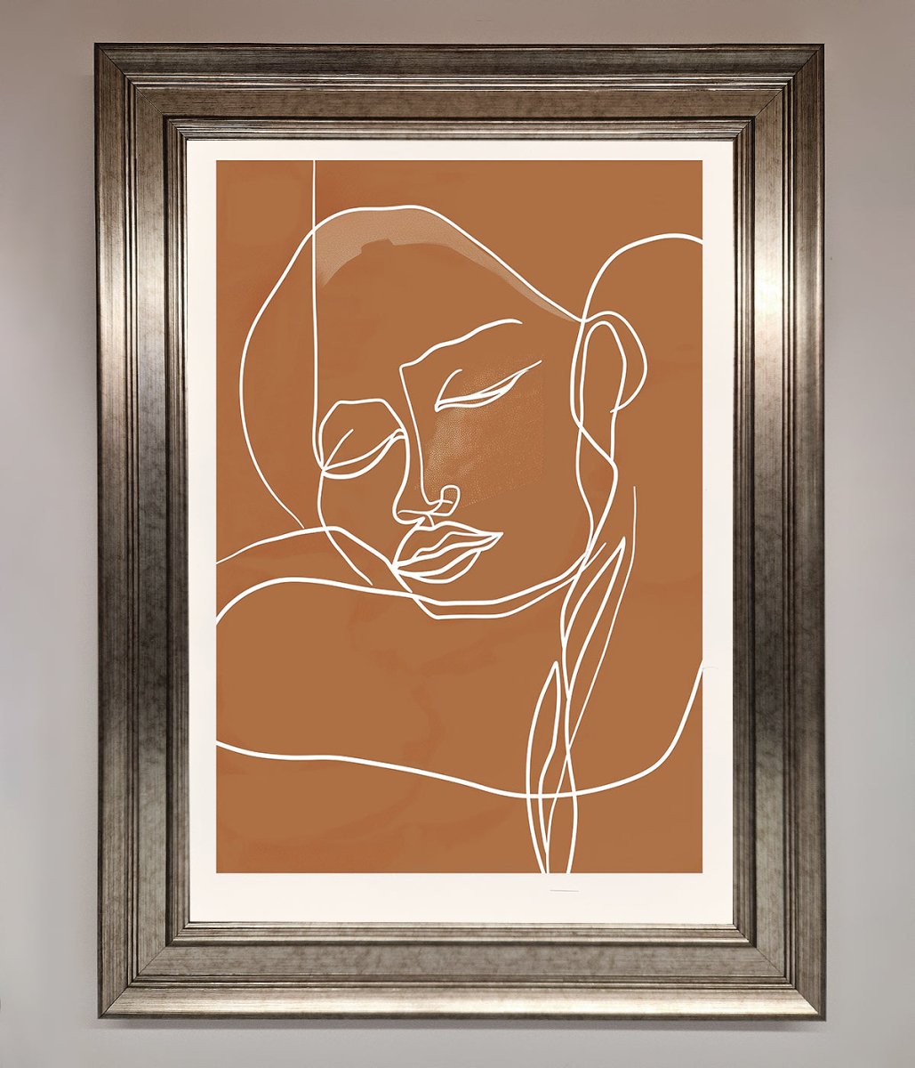 Sepia Lines Framed Wall Art-5