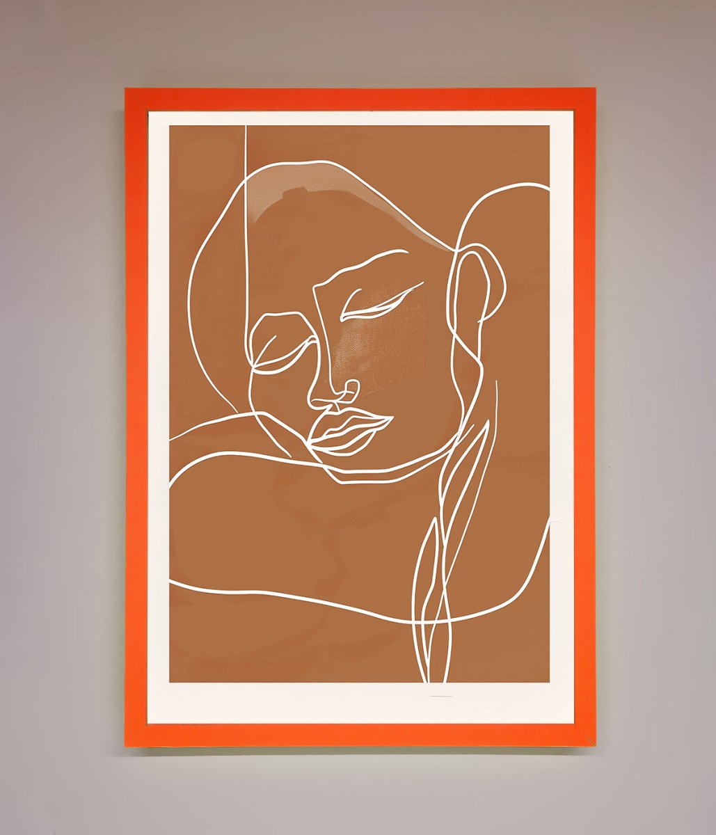 Sepia Lines Framed Wall Art-10