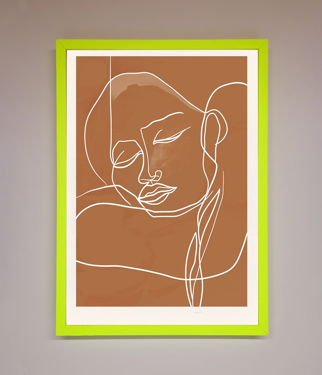 Sepia Lines Framed Wall Art-12