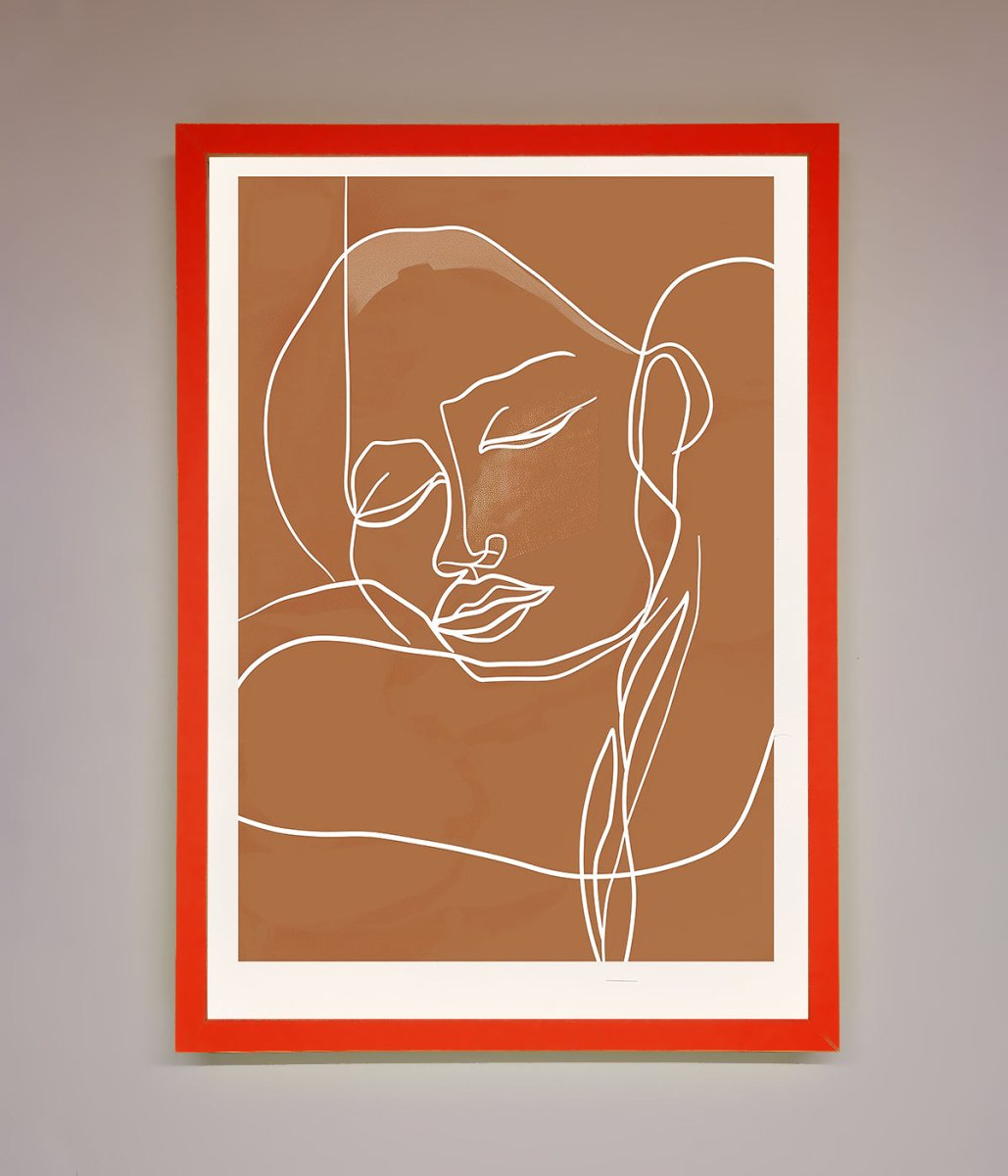 Sepia Lines Framed Wall Art-14