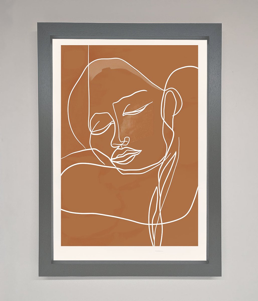 Sepia Lines Framed Wall Art-4