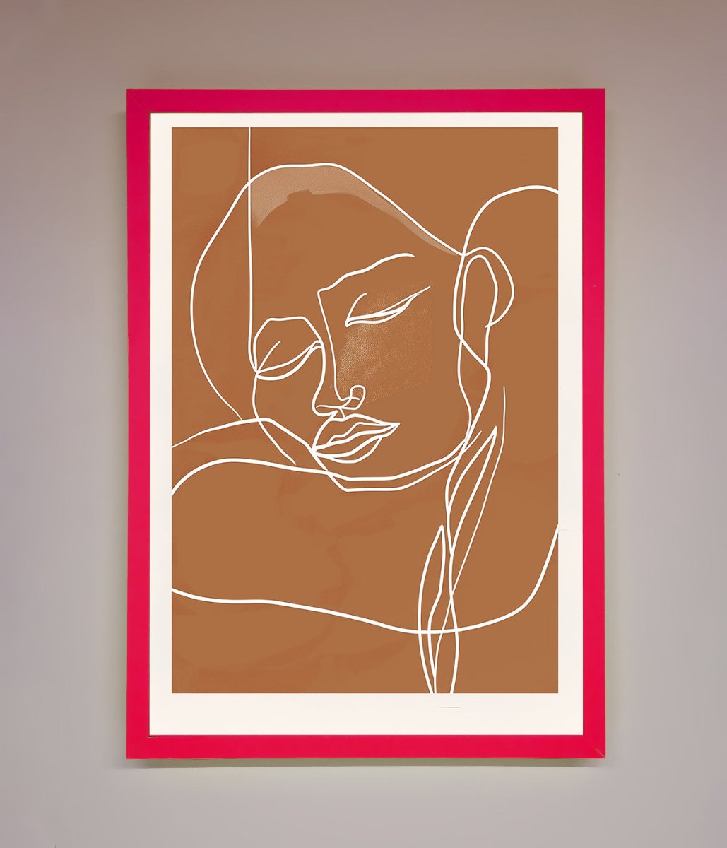 Sepia Lines Framed Wall Art-13