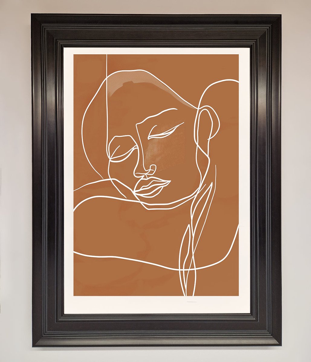 Sepia Lines Framed Wall Art-6