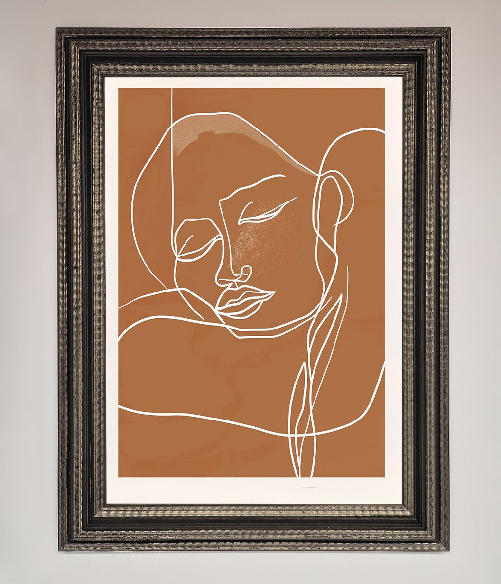Sepia Lines Framed Wall Art-17