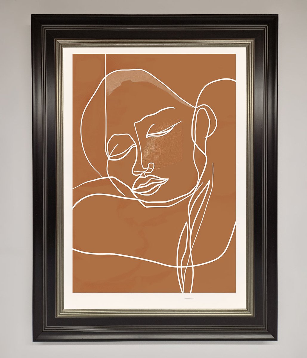 Sepia Lines Framed Wall Art-8