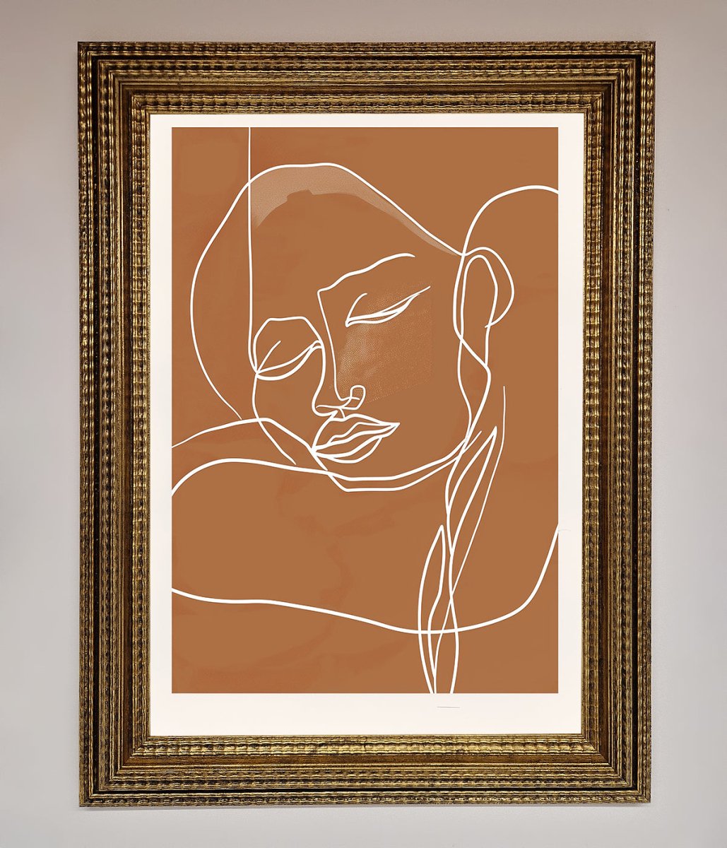Sepia Lines Framed Wall Art-15