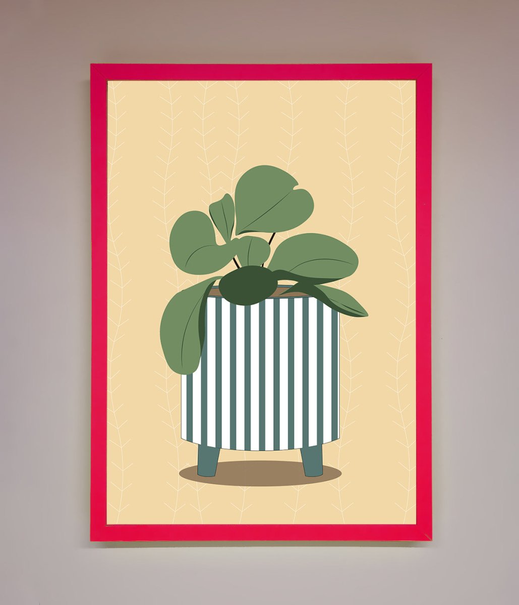 Striped Potted Plant Framed Wall Art-13